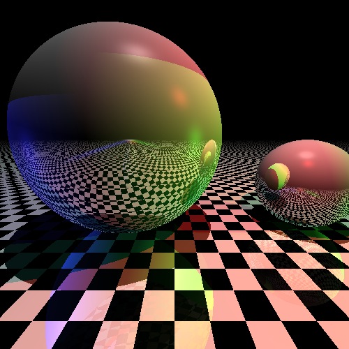 Beautiful raytraced colored spheres